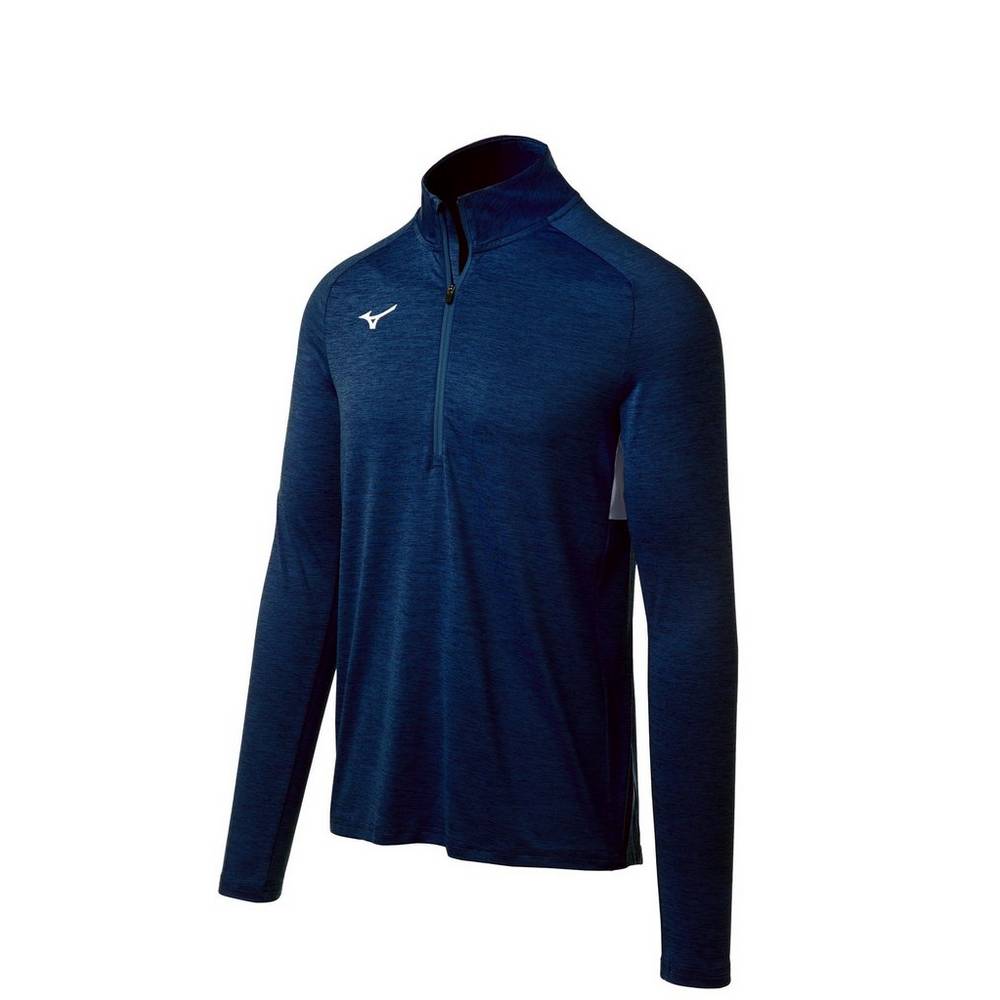 Mizuno Alpha 1/2 Zip - Erkek Pullover - Lacivert Türkiye (MPICLA-580)